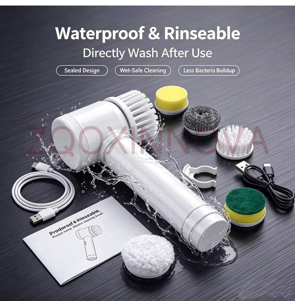 Shinevera 5-in-1 Cordless Spin Scrubber